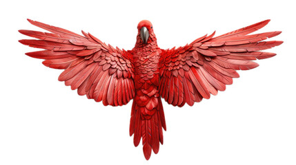 red feather isolated on white background