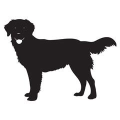 Golden Retriever Dog Vector silhouette illustration black

