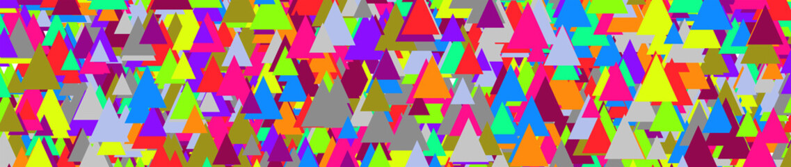 colorful triangles of various sizes arranged randomly on the background ideal as a concept of geometry