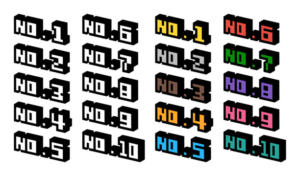 3Dドット絵 No.セット