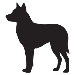Dog silhouette vector illustration
