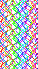 sinusoidal waves in various colors on a white background ideal as a concept of oscillating signal