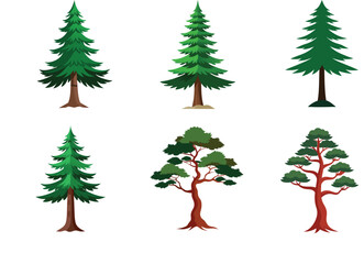 Eastern Sunday vector element trees    