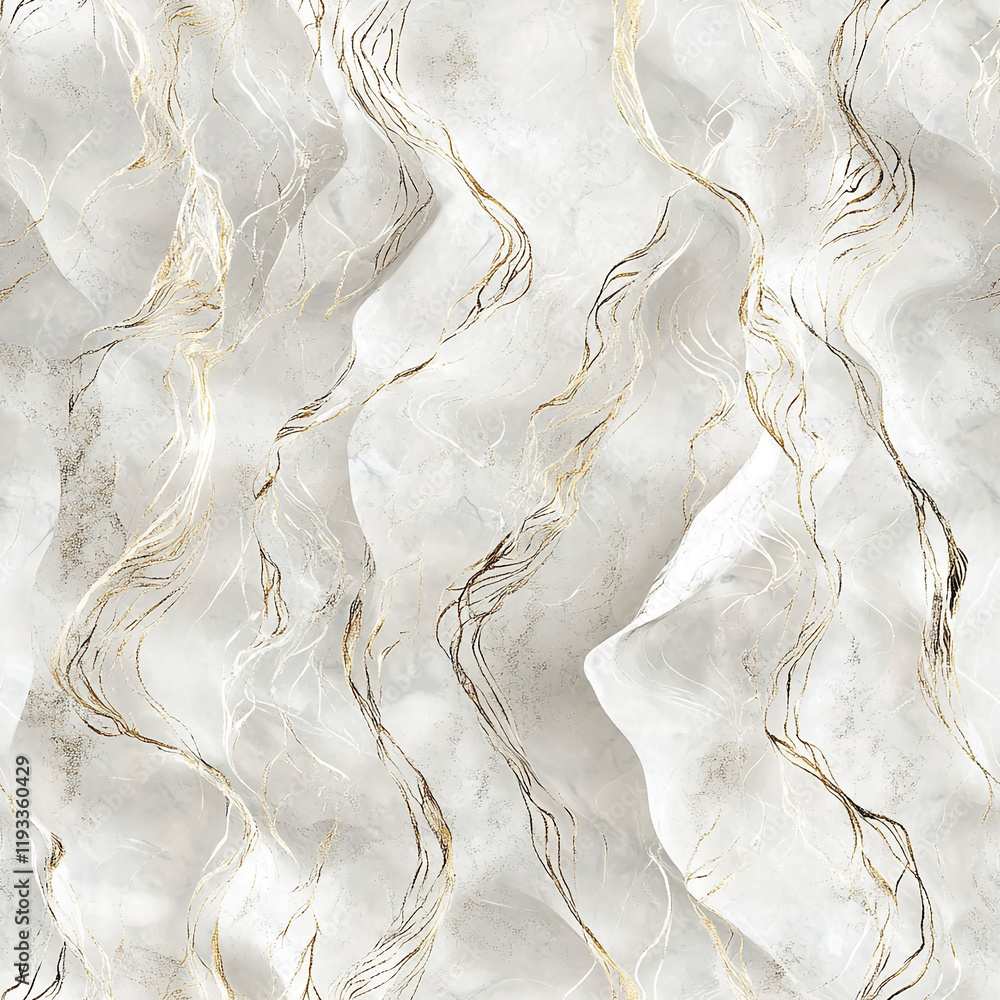 Poster Abstract marble texture with gold veining pattern design