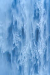 Abstract blue waterfall flowing serene atmosphere