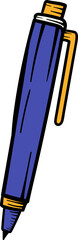 Illustration of a Blue and Orange Pen