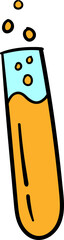 Colorful Test Tube Illustration with Bubbles