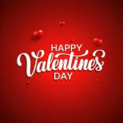 Happy Valentine's Day photo text illustration for girlfriend and boyfriend