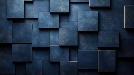 Minimalist dark geometric pattern wallpaper with copy space. Design template with white center text area. Ideal for banners.