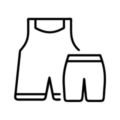 activewear icon, activewear line art - simple line art of activewear, perfect for activewear logos and icons and themed design