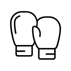 boxing gloves icon, boxing gloves line art - simple line art of boxing gloves, perfect for boxing gloves logos and icons and themed design