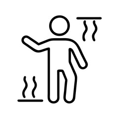 cool down stretch icon, cool down stretch line art - simple line art of cool down stretch, perfect for cool down stretch logos and icons and themed design