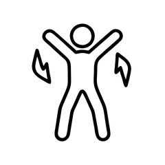 cool down stretch icon, cool down stretch line art - simple line art of cool down stretch, perfect for cool down stretch logos and icons and themed design