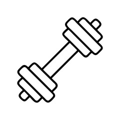 Fototapeta premium dumbbell icon, dumbbell line art - simple line art of dumbbell, perfect for dumbbell logos and icons and themed design