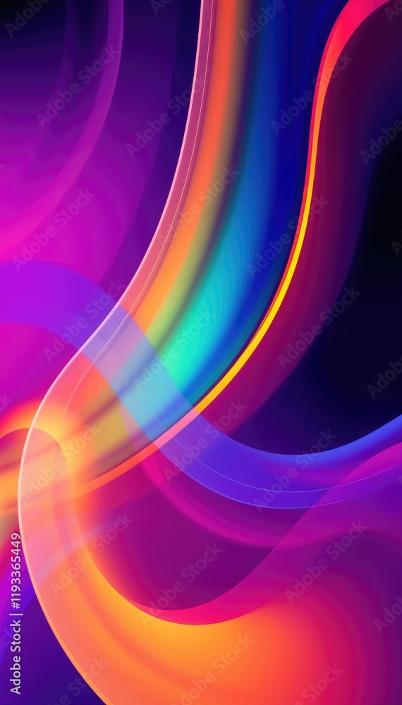 Poster Abstract vibrant color swirls and gradients Dynamic design for backgrounds presentations