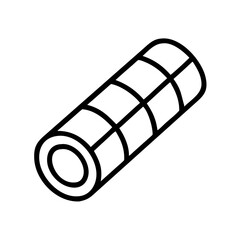 foam roller icon, foam roller line art - simple line art of foam roller, perfect for foam roller logos and icons and themed design