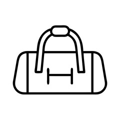 gym bag icon, gym bag line art - simple line art of gym bag, perfect for gym bag logos and icons and themed design