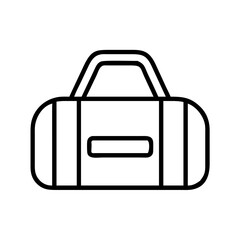 gym bag icon, gym bag line art - simple line art of gym bag, perfect for gym bag logos and icons and themed design