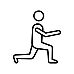 lunges icon, lunges line art - simple line art of lunges, perfect for lunges logos and icons and themed design