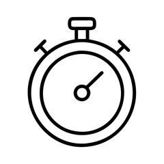 stopwatch icon, stopwatch line art - simple line art of stopwatch, perfect for stopwatch logos and icons and themed design