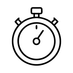 stopwatch icon, stopwatch line art - simple line art of stopwatch, perfect for stopwatch logos and icons and themed design
