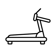 treadmill icon, treadmill line art - simple line art of treadmill, perfect for treadmill logos and icons and themed design