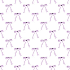 Purple bows, Valentine's Day, Scandinavian style, perfect for fabric, wrapping paper, textile, baby bedding, wallpaper, pajamas.