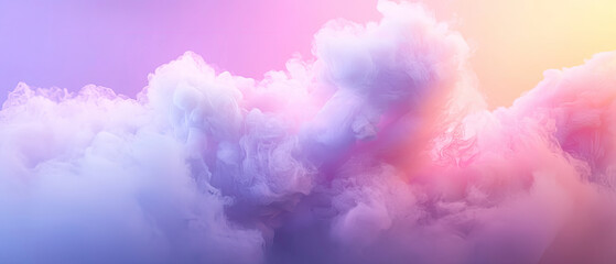 Fototapeta premium Vivid Pastel Clouds in a Dreamlike and Serene Atmosphere