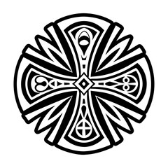 Celtic symbol icon designed in solid style