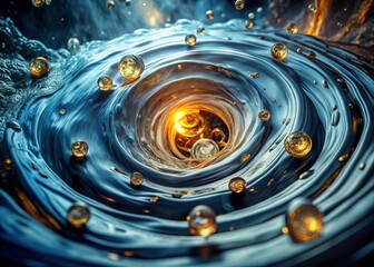 Cryptocurrency Market Crash: Vortex of Digital Currency Volatility Stock Photo