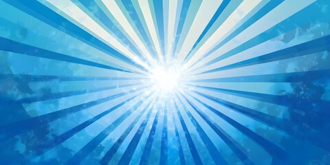 Blue Sunburst Background, Generative Ai