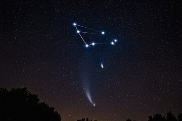 Generated Image. Night starry sky, macro.