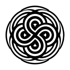 Glyph style icon of infinite spiral symbol