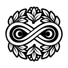 Leaves tattoo icon designed in solid style