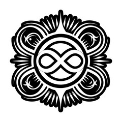 A solid icon of limitlessness symbol