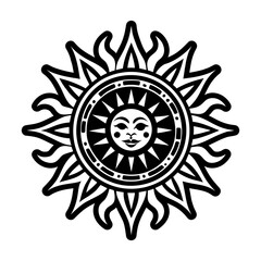 Sun symbol solid style icon