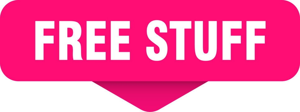 free stuff sticker. free stuff sign on transparent background