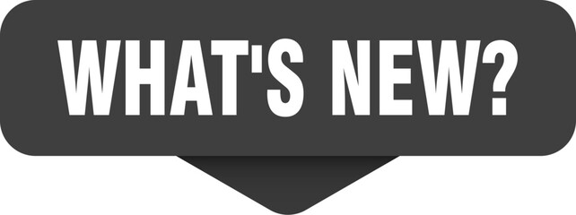 what's new? sticker. what's new? sign on transparent background