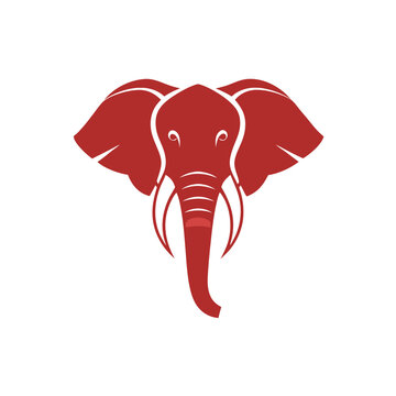 recommend clip art: Elephant head vector logo design template. Wild animal logotype.