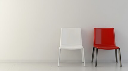 two chairs are sitting next to each other