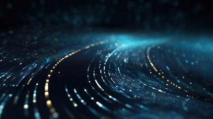 Abstract Glowing Data Network Design