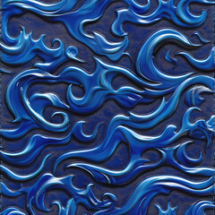 Obraz premium Blue Flame Leather