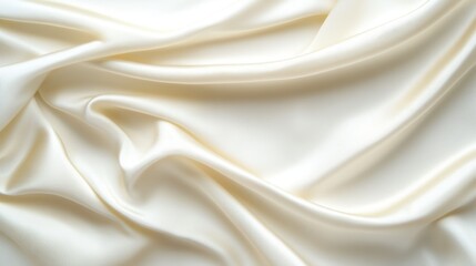 Obraz premium A detailed close-up showcasing the intricate folds and texture of luxurious white silk fabric, highlighting its elegance and softness.