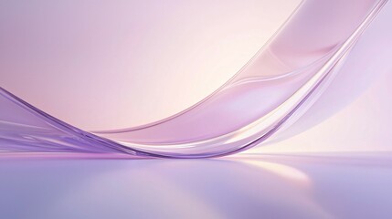 Minimal Glass Arch on Subtle Pastel Gradient Background with soft pink and purple tones