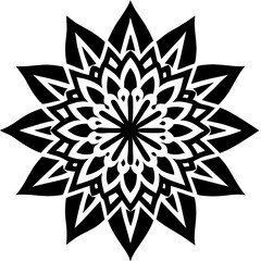 Simple mandala silhouette vector Art design, Floral mandala Illustration, ornament, flower, design, outline, template, pattern, ethnic. mandala design for invitation card, coloring book.