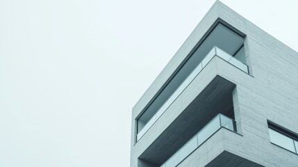 Fototapeta premium Aerial view of a building featuring an external clock, showcasing architectural design and urban environment.