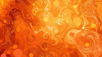 Abstract Orange Bokeh Background with Swirling Patterns, creative element, background, abstract shapes, swirling patterns