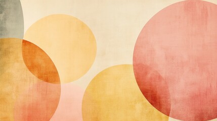 Abstract Earthy Tones Circle Art Design