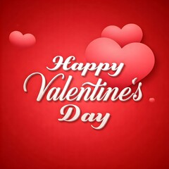 Happy Valentine's Day photo text illustration for girlfriend and boyfriend
