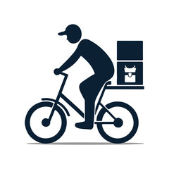 Obraz premium Delivery bicycle icon vector 